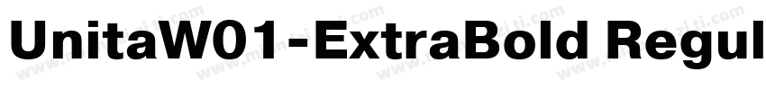 UnitaW01-ExtraBold Regular字体转换